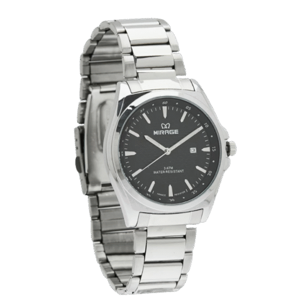 Jam tangan 8832M Silver Plat hitam